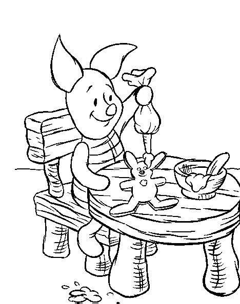 Plansa de colorat cu Winnie de Pooh 28 22